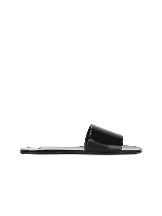 【関税&送料込】Saint Laurent Black Satin Carlyle Slippers Saint Laurent Men's Carlyle Slide Sandals in Satin Crepe