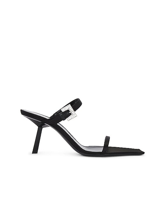 Saint Laurent Hope Mule Sandal in Noir | FWRD