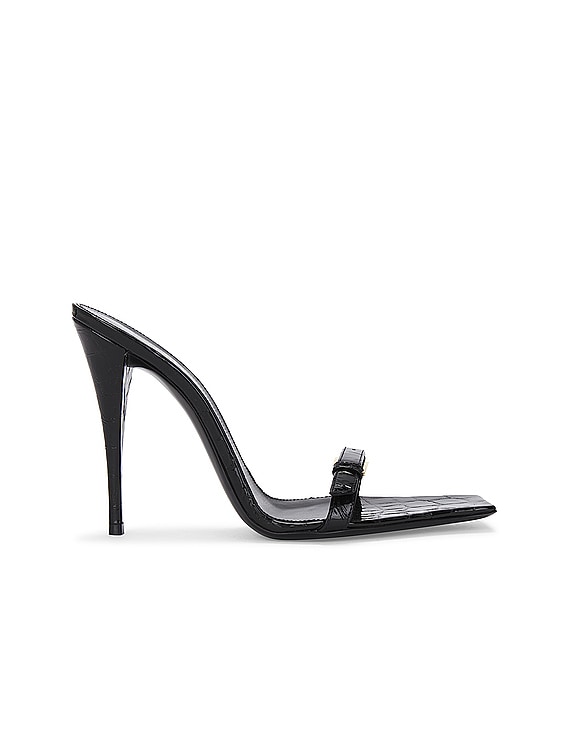 サンダル・ミュール Saint Laurent Lee Sandals Saint Laurent Lee Mule Sandal in Noir | FWRD