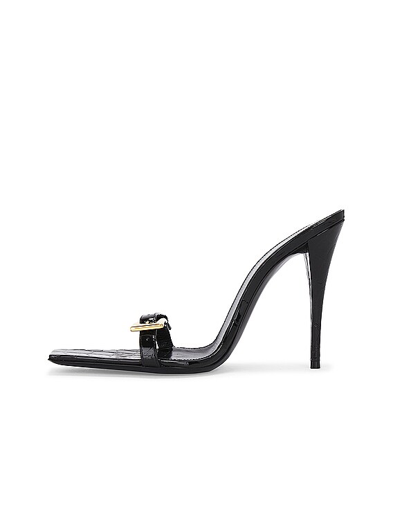 Saint Laurent Lee Mule Sandal in Noir | FWRD
