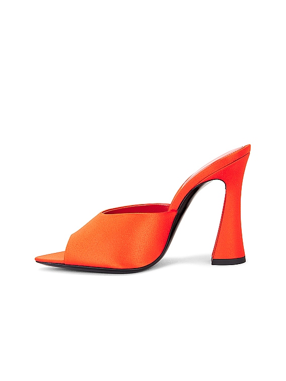 サンダル・ミュール SAINT LAURENT Women Sandals 9021010 571952 BDA00 2206 ORANGE Saint Laurent Suite Mule Sandal in Arancio | FWRD