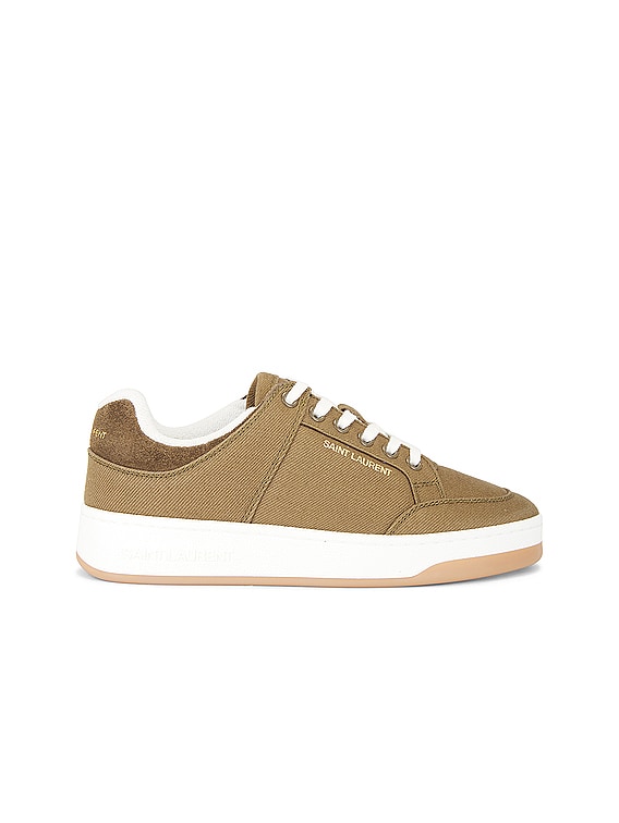Saint Laurent SL61 Low Top Sneaker in Cactus & Military Green | FWRD