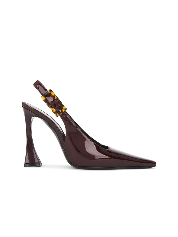 Saint Laurent Dune Slingback Pump in Marron Glace | FWRD