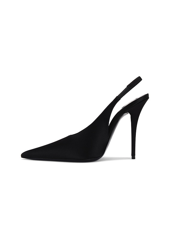 Mug Slingback Pump in Noir