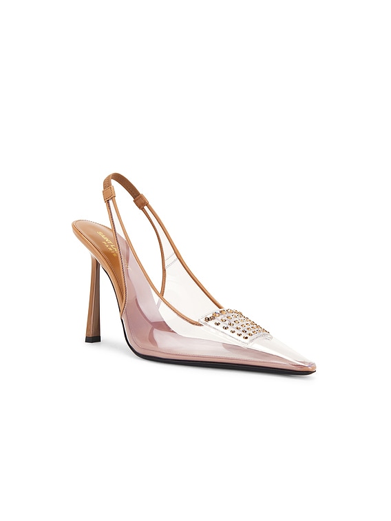 Stone Slingback Pump