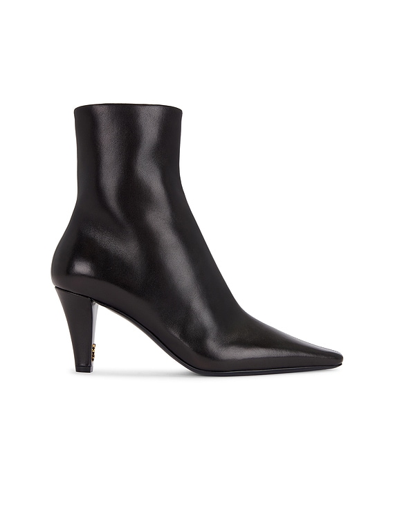 靴 Saint Laurent squaretoo heal boots41 Saint Laurent Josie Boot in Nero | FWRD