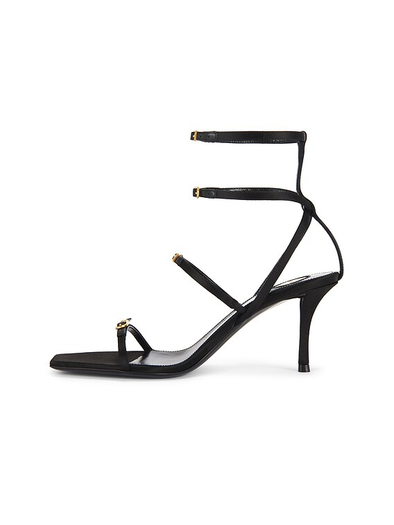 Saint Laurent Lydia Sandal in Nero | FWRD