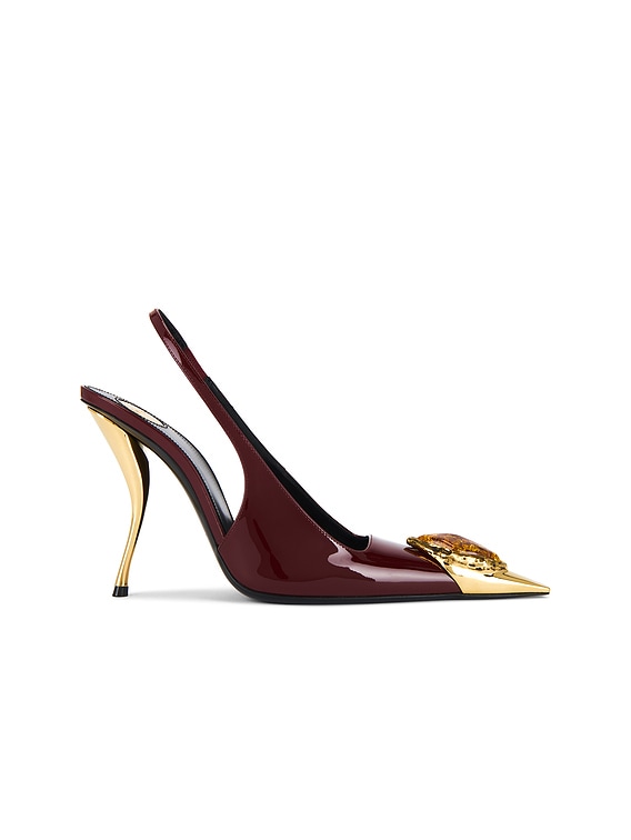 Saint Laurent Loulou Pump in Lust Red | FWRD