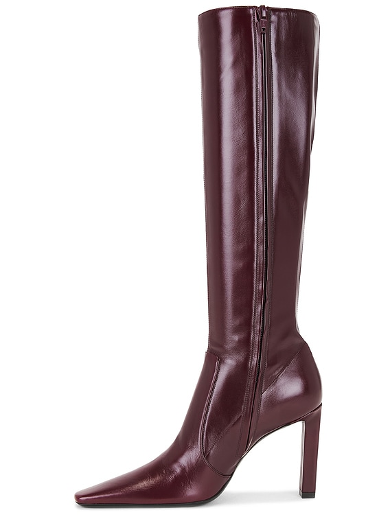 Saint Laurent Francoise Boot in Vintage Bordeaux | FWRD