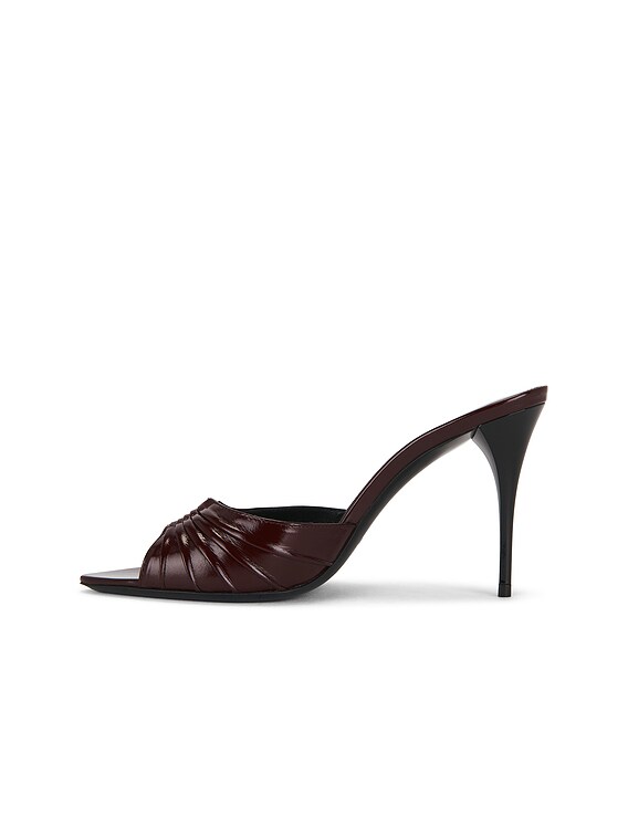 Saint Laurent Babylone Mule Sandal in Vintage Bordeaux | FWRD