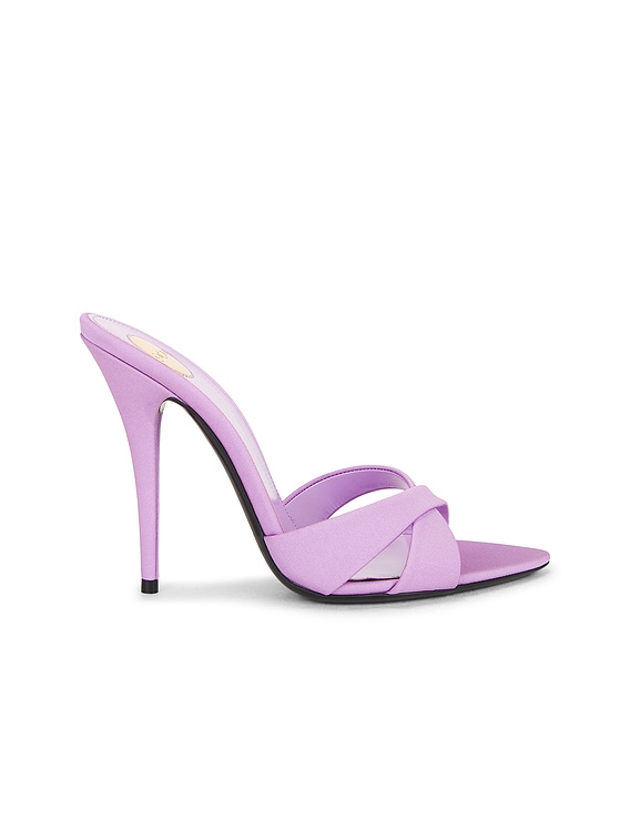HYS ヒステリックグラマー スカル/薔薇/クロスロザリオ/蝶刺繍タンクトップ紫 Saint Laurent Kirat Mule Sandal in Cadice Roseate | FWRD