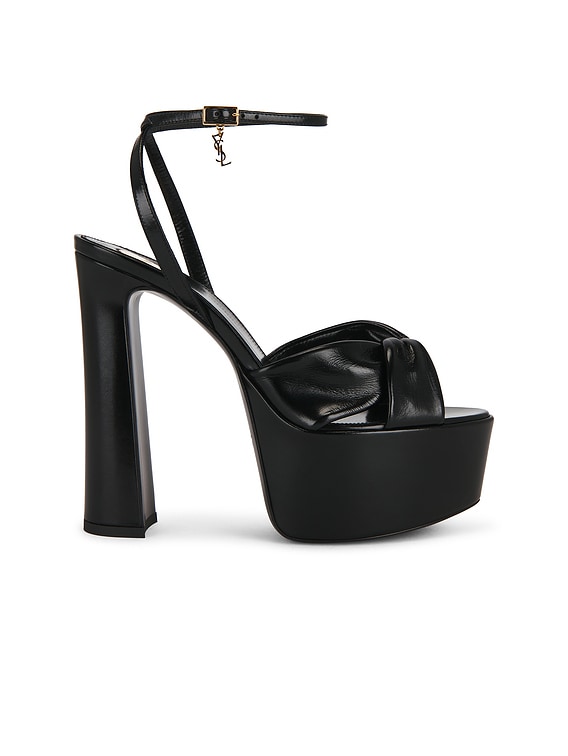 Saint Laurent Franciane Platform Sandal in Nero | FWRD
