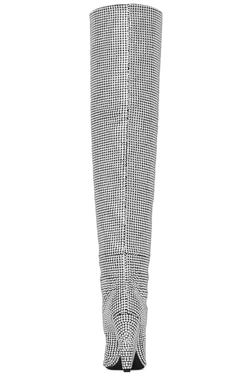 Niki Crystal Embellished Thigh High Boots