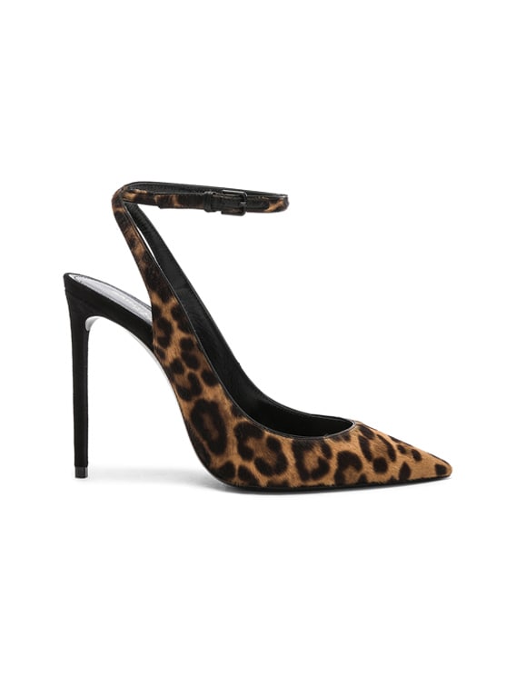leopard print slingback shoes