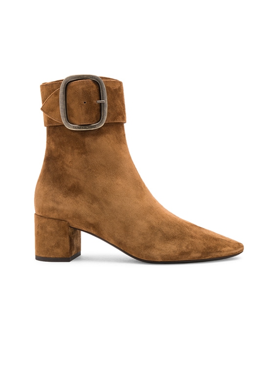 Saint laurent joplin suede ankle sales boots