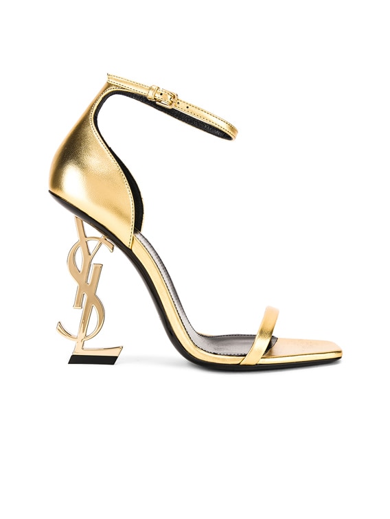 ysl gold heels
