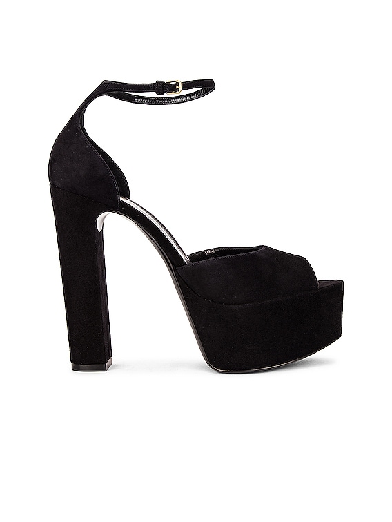 存在感【SAINT LAURENT】Jodie プラットフォーム サンダル 24SS Saint Laurent Jodie Platform Sandals in Shiny Leather | Saks