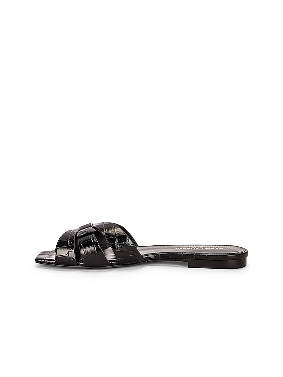 サンダル・ミュール [Saint Laurent] Tribute Flat Sandals tribute SANDALS in smooth leather | Saint Laurent | YSL US