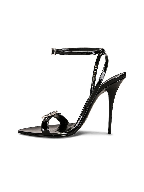 Saint Laurent Gippy 110 Heeled Sandals in Nero | FWRD