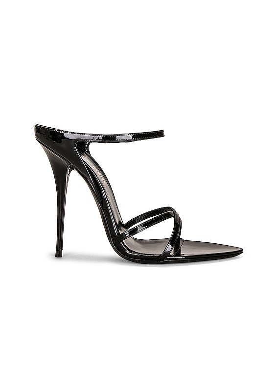 【Saint Laurent】GIPPY SANDAL 110MM◆808610AAD8Z Saint Laurent Gippy 110 Heeled Sandals in Nero | FWRD