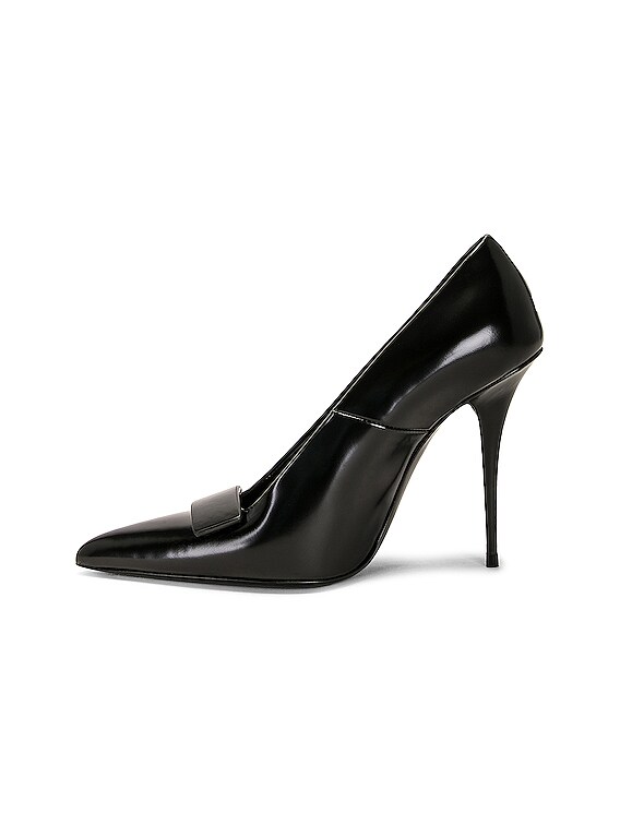 Saint Laurent Kayla 110 Heels in Nero | FWRD