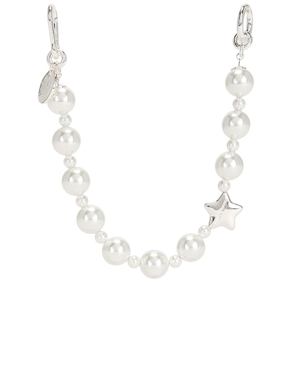 Sandy Liang Pearl Key Charm in Pearl | FWRD