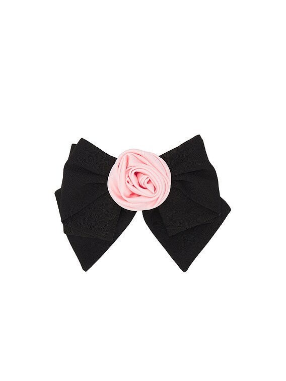 Sandy Liang Corsage Hair Bow in Light Strawberry | FWRD