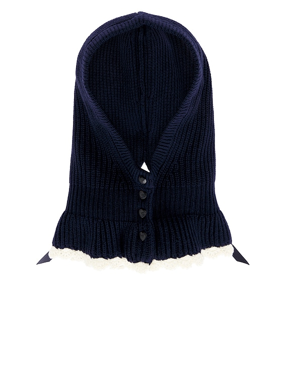 【関税込み】Sandy Liang ネイビー Kady バラクラバ Sandy Liang KADY バラクラバ - Navy | FWRD