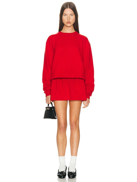 Sandy Liang Kazia Knit Dress in Red - Size M Sandy Liang Kazia Knit Dress in Red - Size M