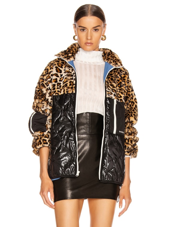 Sandy liang sale fleece leopard