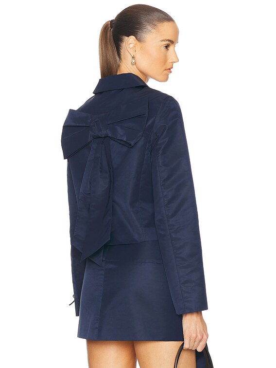 Sandy Liang Shelby Jacket in Navy | FWRD