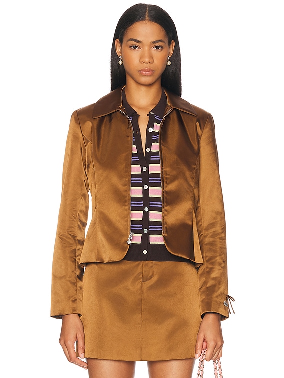 Sandy Liang Annecy Jacket in Brown | FWRD
