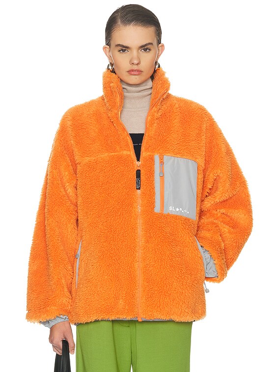 Sandy Liang Rain Fleece Jacket in Orange | FWRD