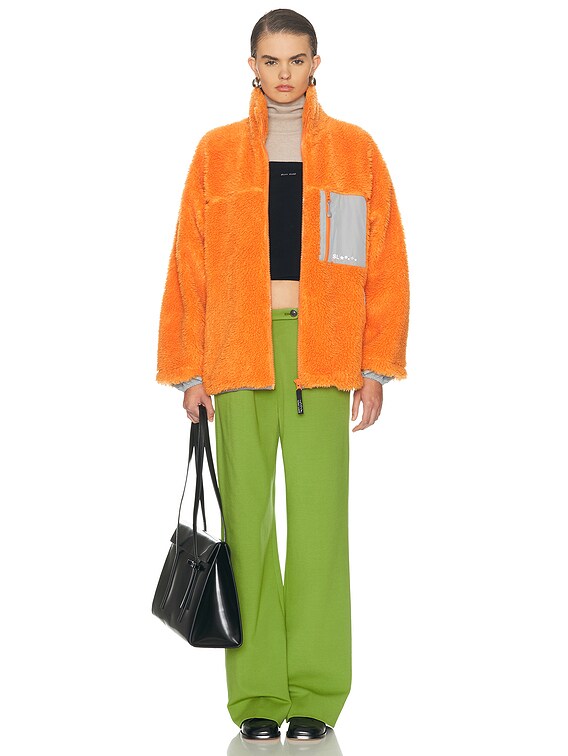 Sandy Liang Rain Fleece Jacket in Orange | FWRD