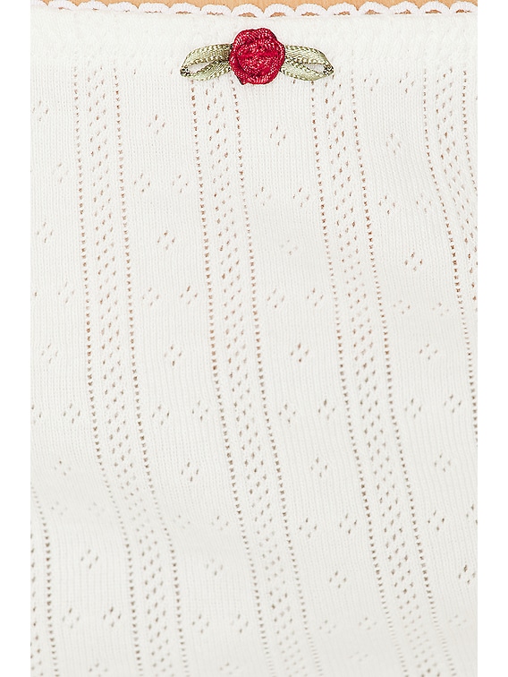 【関税込み】Sandy Liang ホワイト Ira ミニスカート SANDY LIANG White Ira Miniskirt | REVERSIBLE