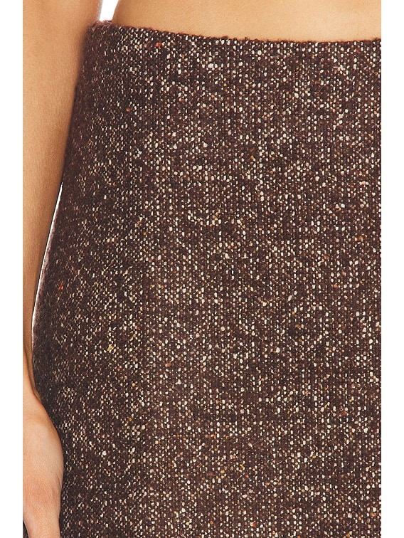 Sandy Liang Mercury Skirt in Dark Brown | FWRD