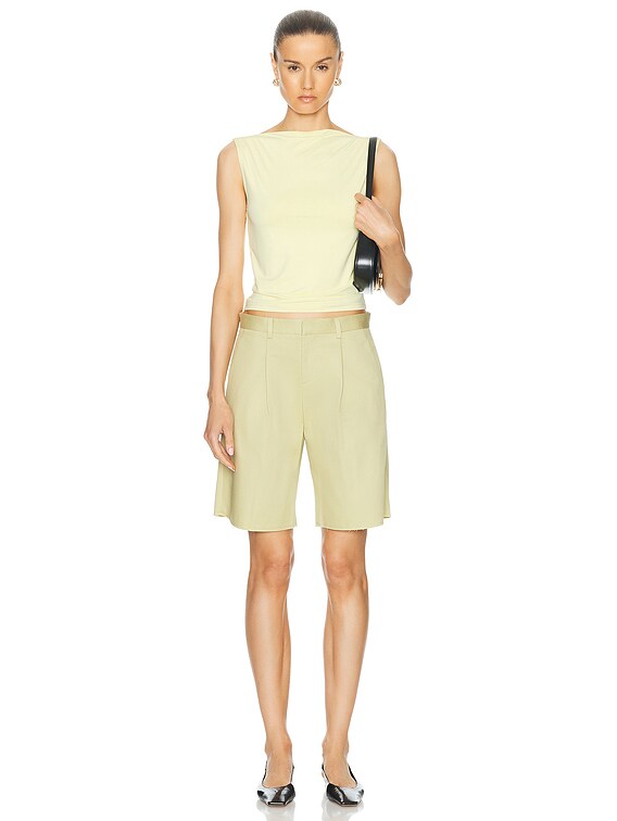 Sandy Liang Ana Tank Top in Butter | FWRD