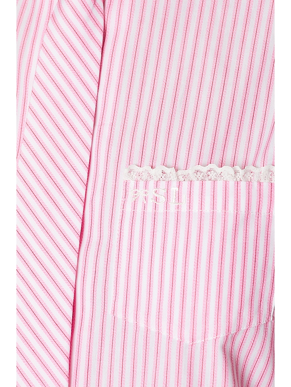 Sandy Liang Cardiff Shirt in Pink Multi | FWRD