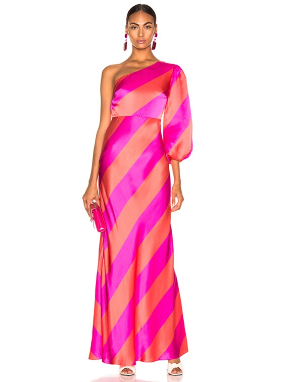 SALONI Lily Dress in Giant Stripe FWRD