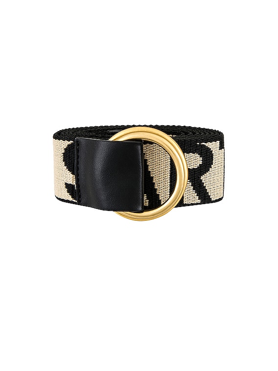 NWOT Stella outlet McCartney Jacquard Logo Belt Ecru Black w/Dust Bag