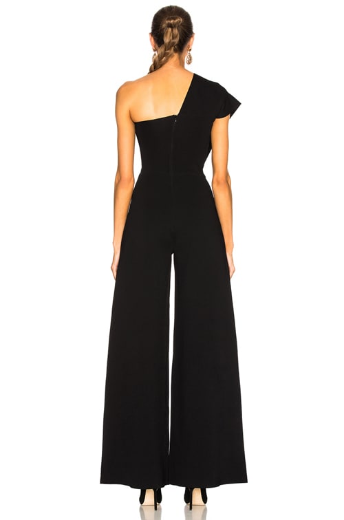 Stella McCartney One Shoulder Jumpsuit in Black | FWRD