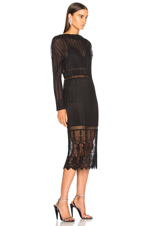 carey lace midi dress