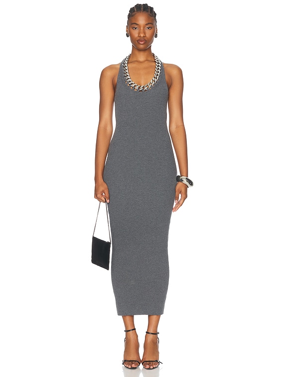【送料&関税込】Stella McCartney Falabella Chain Dress Stella McCartney Falabella Chain Dress in Dark Grey | FWRD