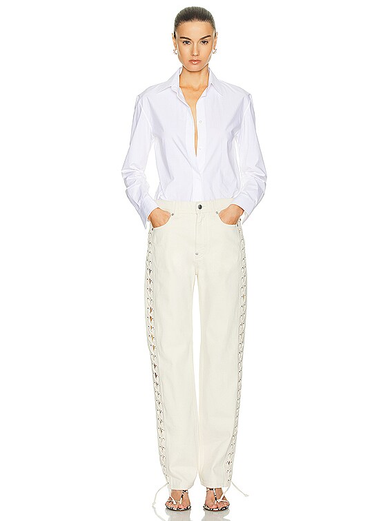 STELLA McCARTNEY ホワイトデニム　ジーンズ　27 ストレッチ Stella McCartney デニム - Ecru | FWRD