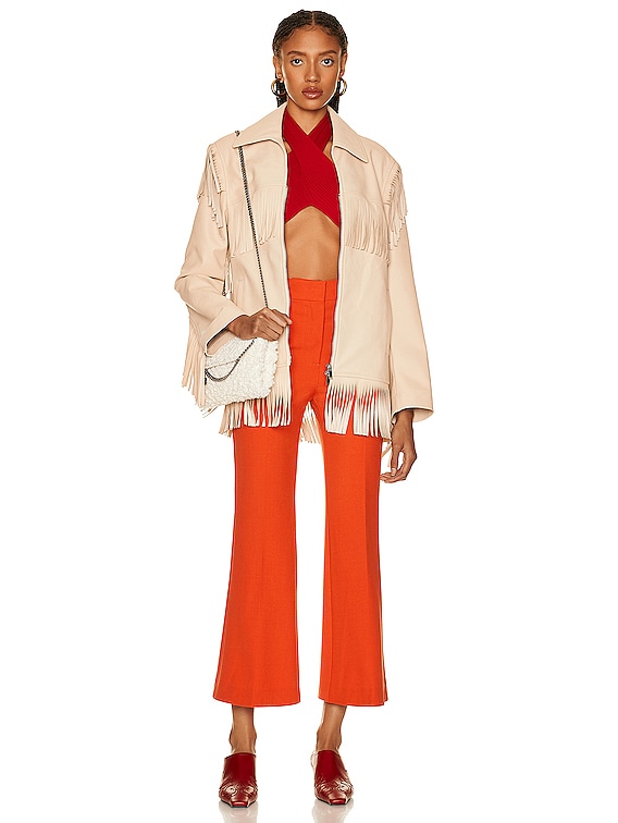 Stella McCartney Fringe Jacket in Oat | FWRD