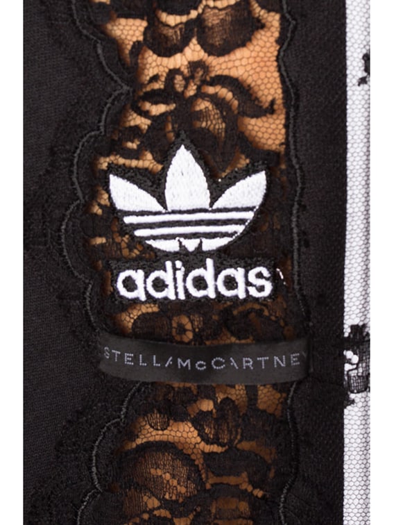 Stella McCartney x adidas Lace Trim Sweatpants in Black | FWRD