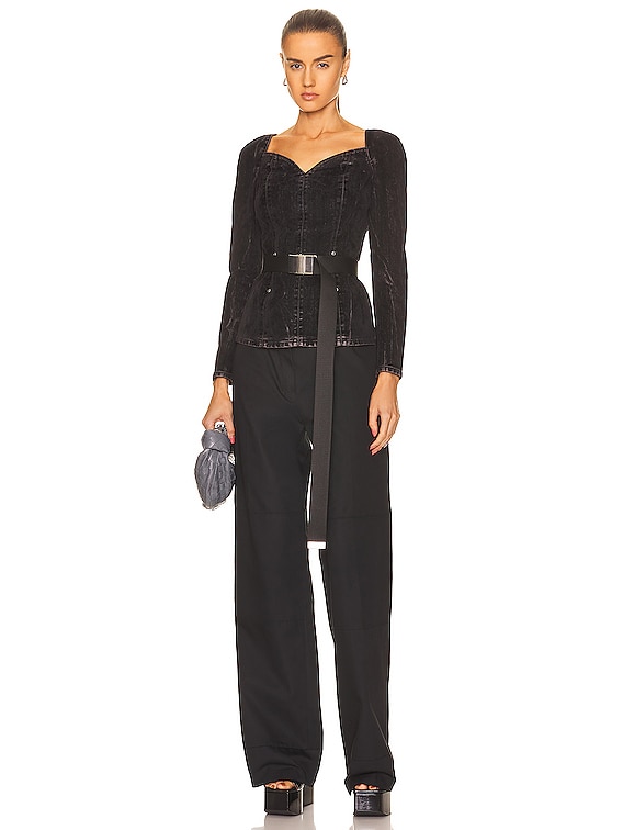 Stella McCartney フリル ジャケット ブラック Stella McCartney フリル ジャケット ブラック