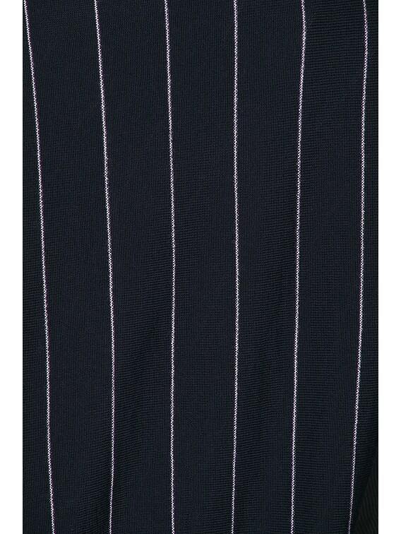 STELLA MCCARTNEY フロラルフリントショツ 640166 7504 Stella McCartney Pinstripe Light Knit Polo Top in Ink