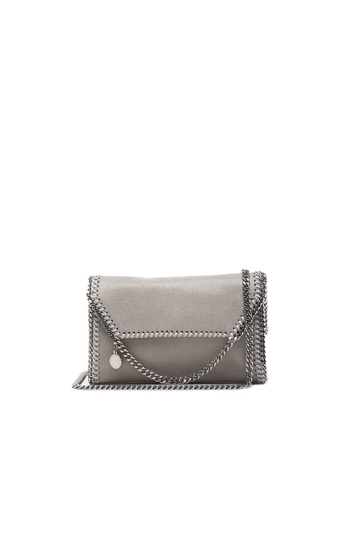 Stella McCartney Falabella Fold Over Crossbody in Light Grey | FWRD