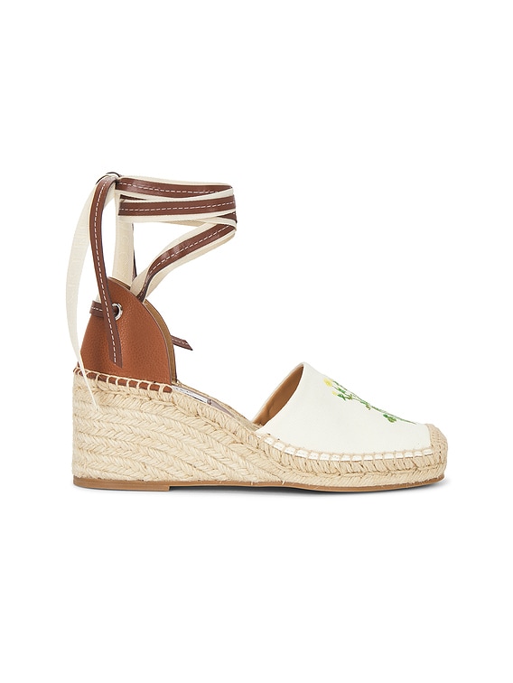 Stella McCartney Gaia Bananatex Wedge in Yellow Flower | FWRD